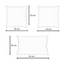 Kit 3 Capas para Almofada em Bouclé Quadradas e Retangular Várias Cores Cor:bege - 9