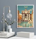 Ver imagem 2 de Quadro Decorativo Itália - Roma 45x34cm - com Vidro:madeira Preta