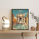 Ver imagem 1 de Quadro Decorativo Itália - Roma 45x34cm - com Vidro:madeira Preta