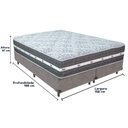 Ver imagem 3 de Cama Box Cinza e Colchão Black Graphite Molas Ensacadas Queen 158x198x32 Anjos