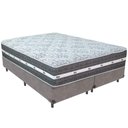 Ver imagem 1 de Cama Box Cinza e Colchão Black Graphite Molas Ensacadas Queen 158x198x32 Anjos