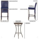 Ver imagem 2 de Mesa Bistrô e 2 Banquetas Roma Marrom Corda Náutica Estofado 10 Trama Original