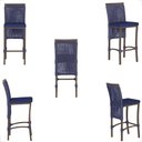 Ver imagem 5 de Mesa Bistrô e 2 Banquetas Roma Marrom Corda Náutica Estofado 10 Trama Original