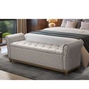 Ver imagem 1 de Baú para Quarto Cama Box Queen Size Couro Sintético Estofado:1829