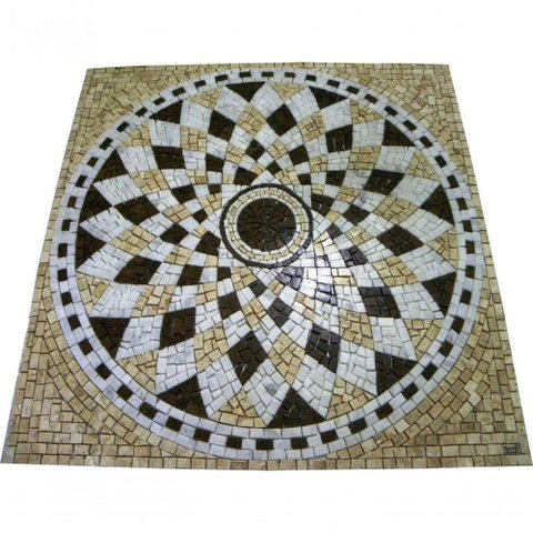 Piso em Mosaico Romano Semente de Girassol Ii Tamanho 130cm