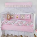 Ver imagem 1 de Kit de Berço Safári Baby Rosa 100% Algodão Americano 11 peças