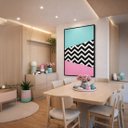 Ver imagem 1 de Quadro Canvas Abstrato Chevron Zig-zag 90x60cm Mold Branca