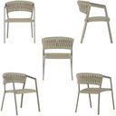 Ver imagem 3 de 8 Cadeiras Atenas Tricô Náutico e Alumínio com Proteção Uv Rami