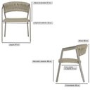 Ver imagem 6 de 8 Cadeiras Atenas Tricô Náutico e Alumínio com Proteção Uv Rami