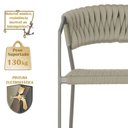 Ver imagem 4 de 8 Cadeiras Atenas Tricô Náutico e Alumínio com Proteção Uv Rami