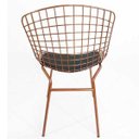 Ver imagem 5 de Cadeira para Cozinha Bertoia cobre assento preto tubular - Direto de Fábrica