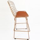 Ver imagem 4 de Conjunto de 2 banquetas bertoia COBRE e mesa birtrô COBRE com vidro - Poltronas do Sul