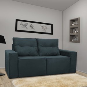 Sofá 2 Lugares Onix 1,80M para Sala Confortavel Sued Herrero:Azul Marinho