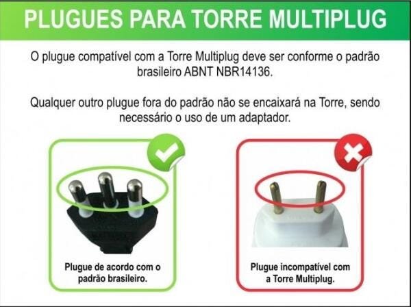 Torre Multiplug Usb com 2 Tomadas Renna - 5