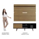 Ver imagem 6 de Rack Madesa Dubai e Painel para TV até 65 Polegadas com Pés Preto/Rustic D85Z Cor:Preto/Rustic