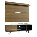 Ver imagem 5 de Rack Madesa Dubai e Painel para TV até 65 Polegadas com Pés Preto/Rustic D85Z Cor:Preto/Rustic