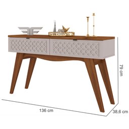 Aparador Buffet para sala de jantar Frad Isis 2 portas – Matte/OFF White - 5