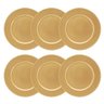 Jogo com 6 Sousplat Redondo Dourado Decor 33 cm - 2