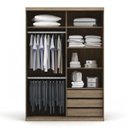 Ver imagem 2 de Guarda-Roupa Solteiro com Espelho 2 Portas de Correr A529 Smart Kappesberg