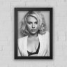 Quadro Decorativo Scarlett Johansson Com Moldura e Vidro Antirreflexo - A3 - Comum - 1