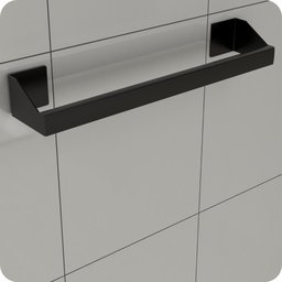 Porta Toalha de Rosto Adesivo Autocolante Preto Df - 3