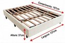 Ver imagem 3 de Base de Cama Box na Caixa Cama Casal 137x187 Desmontável Tecido Premium 100% Madeira Creme