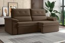 Ver imagem 1 de Sofá Aspen 1,80m Retrátil e Reclinável Suede Marrom Xflex Sofás