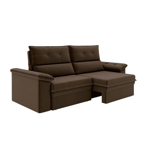 Sofá Aspen 1,80m Retrátil Reclinável Suede Marrom Xflex Sofás