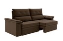 Ver imagem 2 de Sofá Aspen 1,80m Retrátil e Reclinável Suede Marrom Xflex Sofás