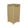 Cesto de Roupa Roupeiro Fibra Sintética C/tampa Bege 71x40cm - 2