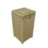Cesto de Roupa Roupeiro Fibra Sintética C/tampa Bege 71x40cm - 3