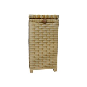 Cesto de Roupa Roupeiro Fibra Sintética C/tampa Bege 71x40cm