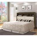 Ver imagem 1 de Cabeceira Box Casal 1,40 com 2 Portas Deslizantes Jessica Castanho com Offwhite