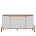 Ver imagem 2 de Buffet Aparador 4 Portas com Pés em Madeira Áurea:branco/cinamomo