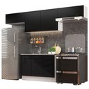 Ver imagem 1 de Cozinha Compacta Madesa Agata Armário e Balcão Branco Preto