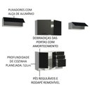 Ver imagem 4 de Cozinha Compacta Madesa Agata Armário e Balcão Branco Preto