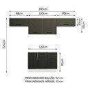 Ver imagem 5 de Cozinha Compacta Madesa Agata Armário e Balcão Branco Preto