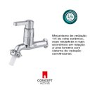 Ver imagem 2 de Torneira Jardim/tanque Abs Cromada Parede Concept Metais 01130