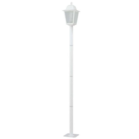 12 Postes Luminária 1,95m Praça Jardim Branco 1 Lâmpada Soberana Colonial Dital