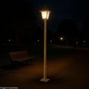 Ver imagem 6 de 12 Postes Luminária 1,95m Praça Jardim Branco 1 Lâmpada Soberana Colonial Dital