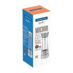Moedor de Sal ou Pimenta Tramontina em Aço Inox e Acrílico com Moinho em Cerâmica Tramontina - 4