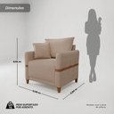Ver imagem 3 de Poltrona de Leitura Confort Premium para Sala de Estar Canela
