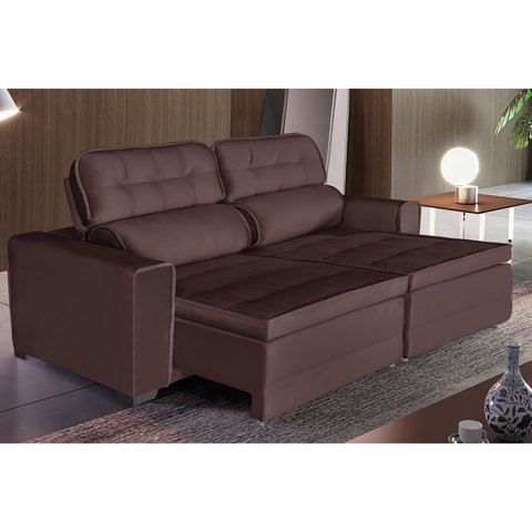Sofá Império 5 Lugares 2,50cm Retrátil e Reclinável - de Casa Décor e Estofados.