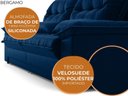 Ver imagem 5 de Sofá Bergamo 2,30m Retrátil e Reclinável Veludocristal Azul Marinho - Netsofas