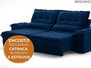 Ver imagem 7 de Sofá Bergamo 2,30m Retrátil e Reclinável Veludocristal Azul Marinho - Netsofas