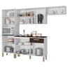 Cozinha Compacta com Balcão Versalhes 12 Portas Branco/White/Petróleo - Kit's Paraná - 3
