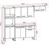 Cozinha Compacta com Balcão Versalhes 12 Portas Branco/White/Petróleo - Kit's Paraná - 4