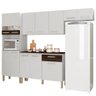 Cozinha Compacta com Balcão Versalhes 12 Portas Branco/White/Petróleo - Kit's Paraná - 1