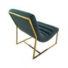 Poltrona em Metal Dourado com Estofado em Chumbo - 86x67x80cm - 3