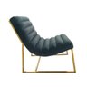 Poltrona em Metal Dourado com Estofado em Chumbo - 86x67x80cm - 2